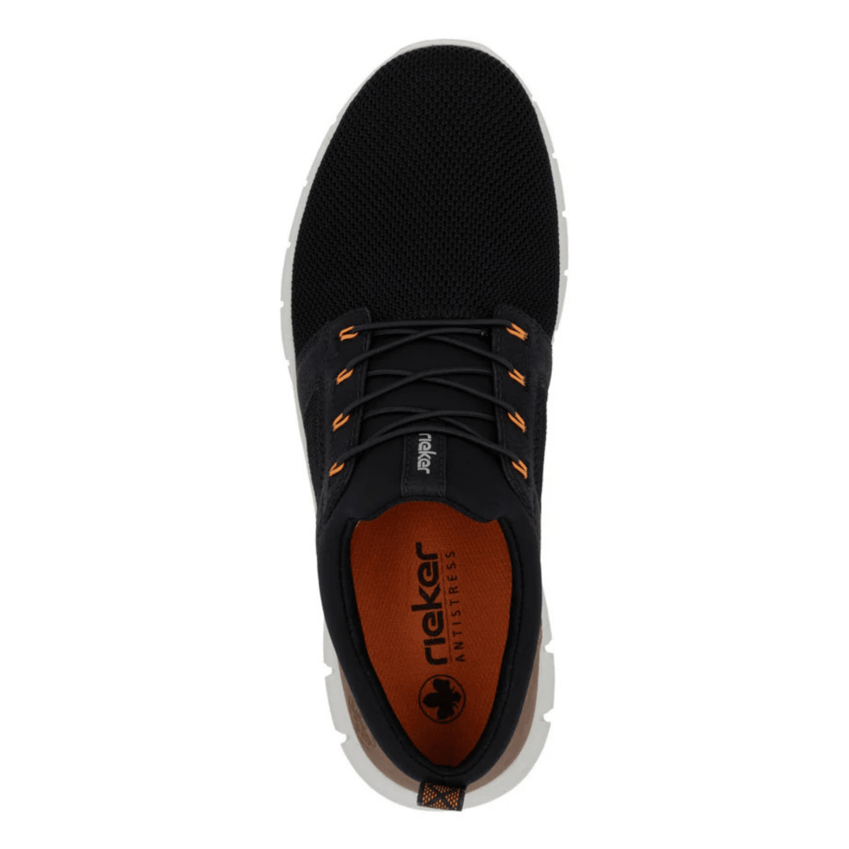 Rieker Men's B7796 - 00 Timo Black Fabric/Tan Leather - 9032088 - Tip Top Shoes of New York