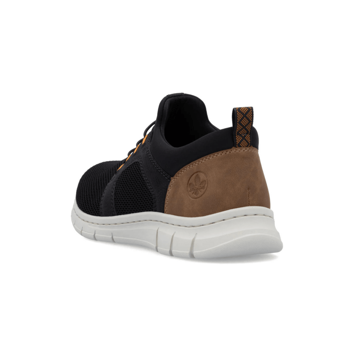 Rieker Men's B7796 - 00 Timo Black Fabric/Tan Leather - 9032088 - Tip Top Shoes of New York