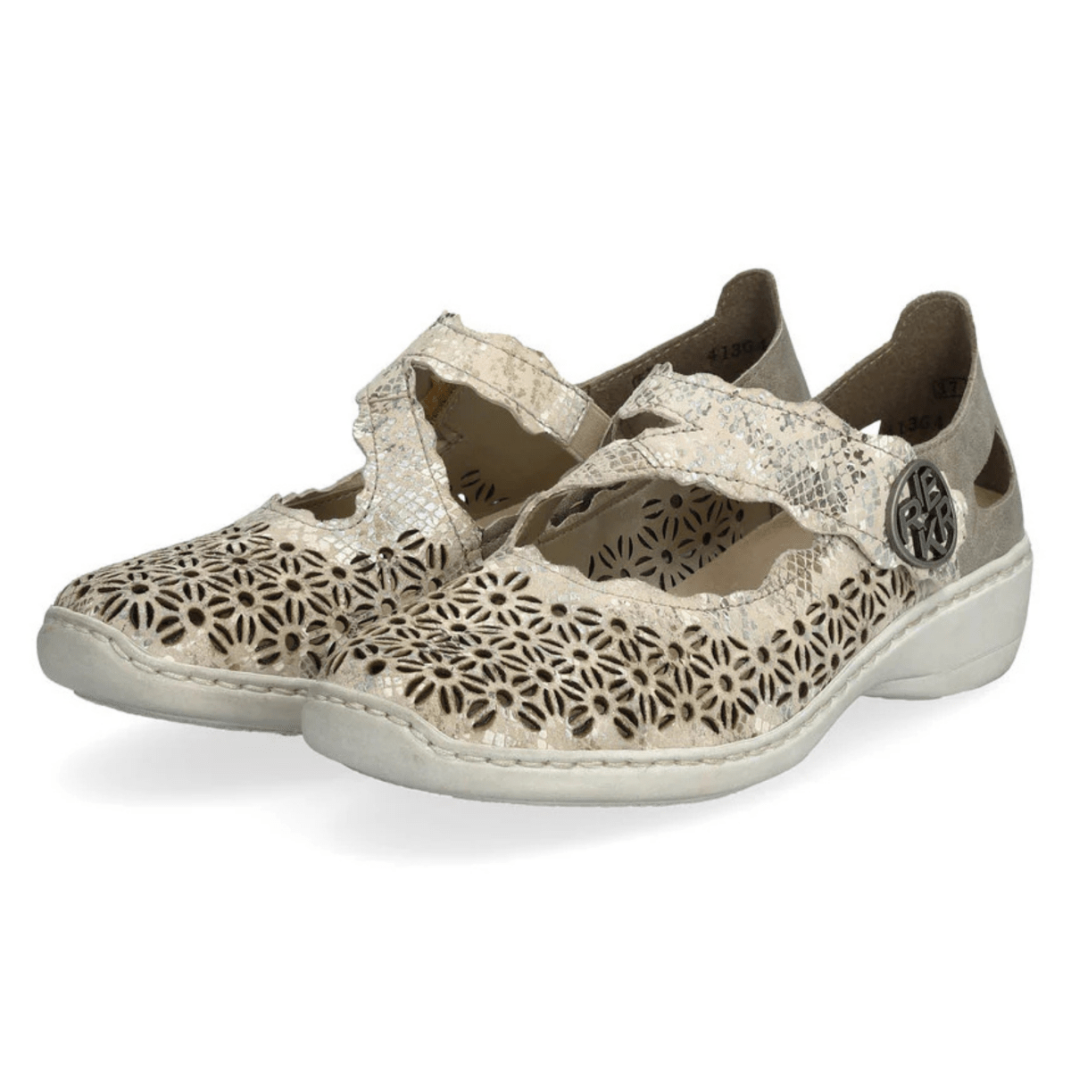 Rieker Women's 413G4 - 90 Doris Beige/Metallic/Pearl - 9020663 - Tip Top Shoes of New York