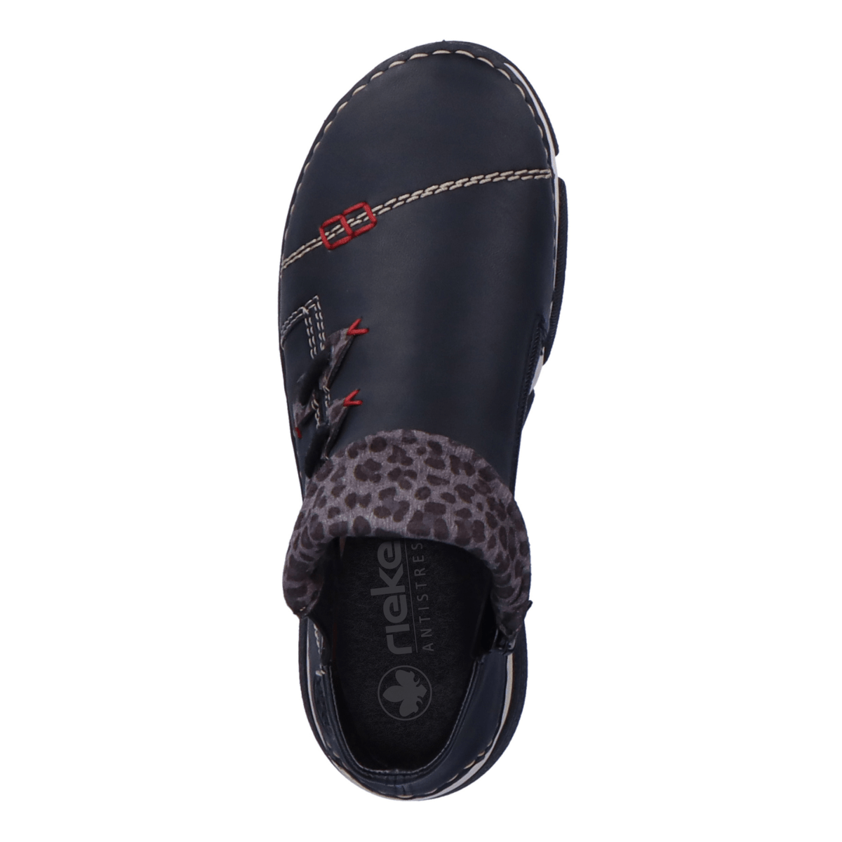 Rieker Women's 45983 Angela Black/Grey Leopard - 9023774 - Tip Top Shoes of New York