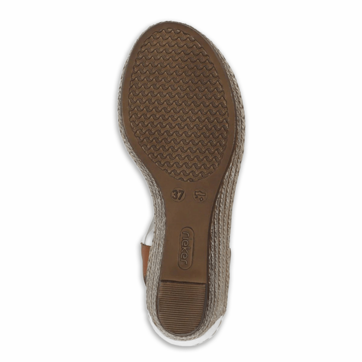 Rieker Women's 624H6 - 81 White/Tan Leather - 9013974 - Tip Top Shoes of New York