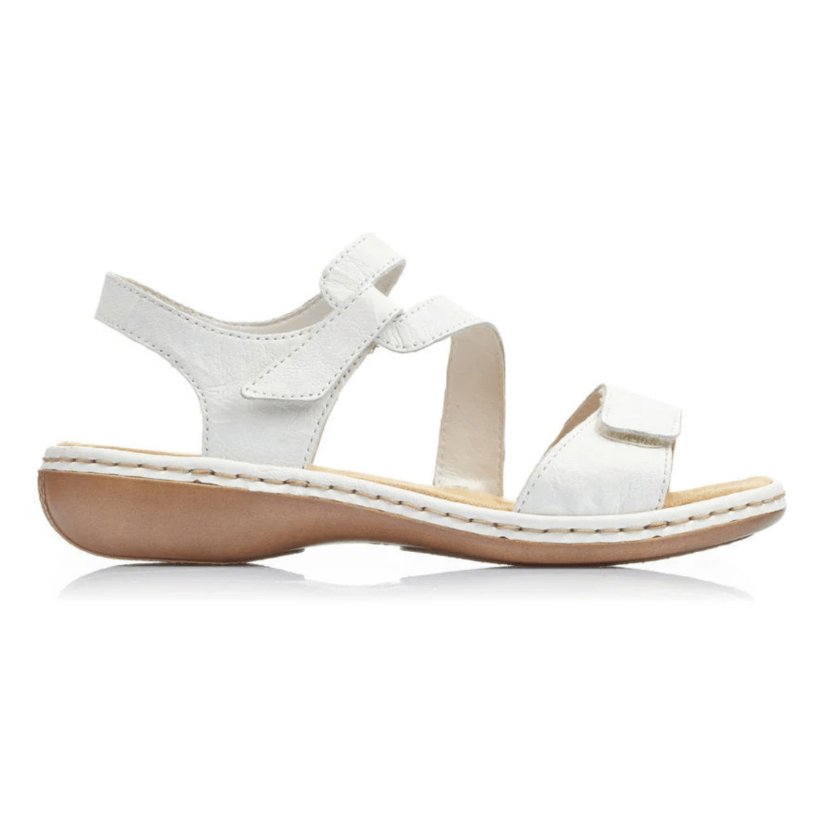 Rieker Women's 659C7 - 80 Regina White Leather - 9032095 - Tip Top Shoes of New York