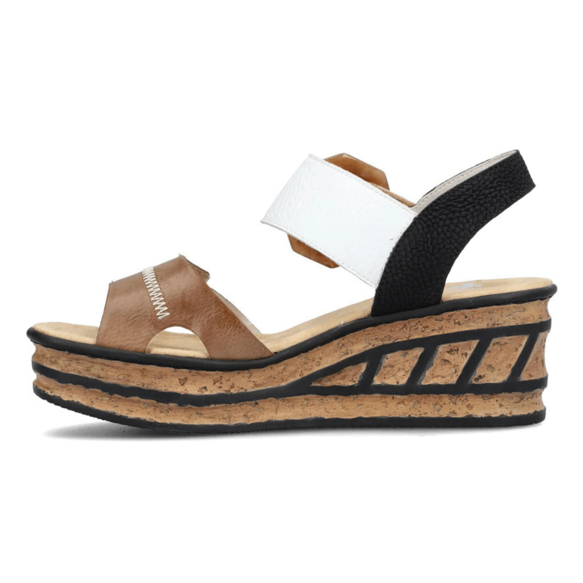 Rieker Women's 68176 - 64 Rose Muskat/Black/White - 9028522 - Tip Top Shoes of New York