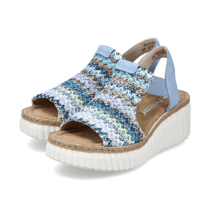 Rieker Women's 69172 - 91 Rose Blue Multi/Aqua - 9020684 - Tip Top Shoes of New York