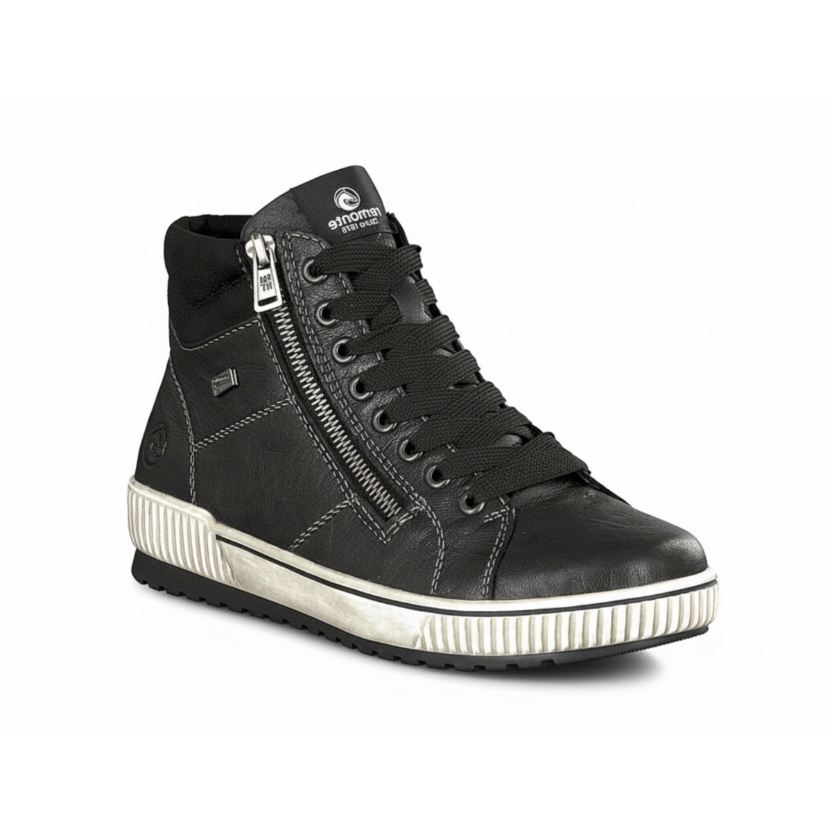 Rieker Women's D0772 - 01 Black Leather Waterproof - 9002570 - Tip Top Shoes of New York