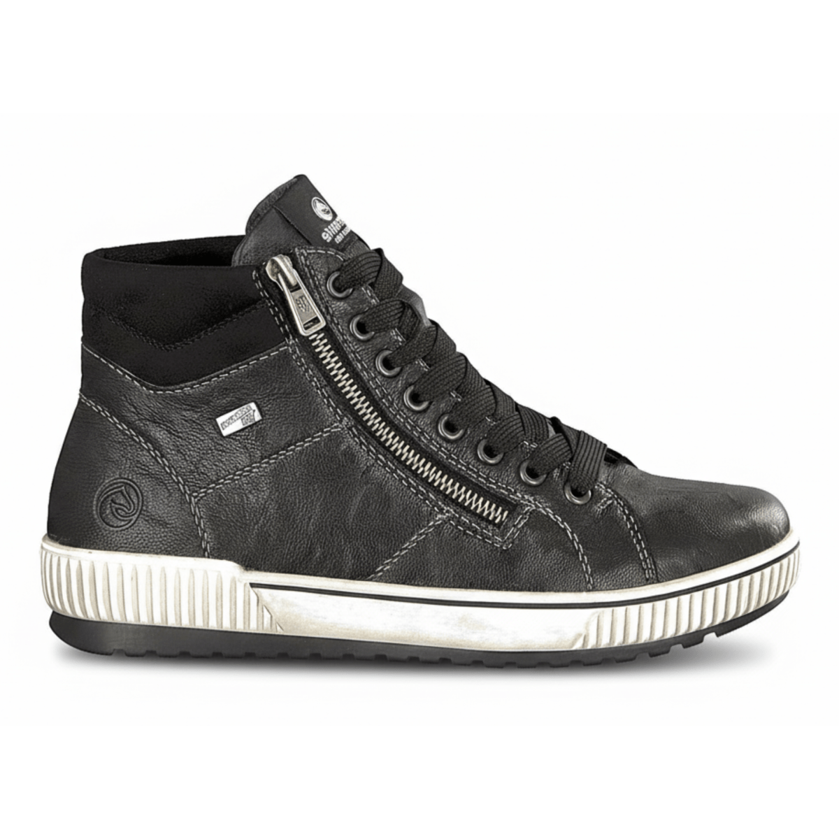 Rieker Women's D0772 - 01 Black Leather Waterproof - 9002570 - Tip Top Shoes of New York