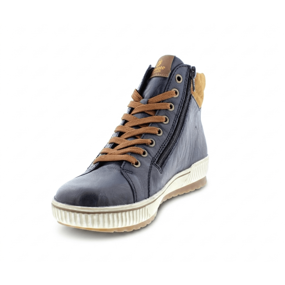 Rieker Women's D0772-16 Navy/Brown Leather Waterproof - 9032793 - Tip Top Shoes of New York