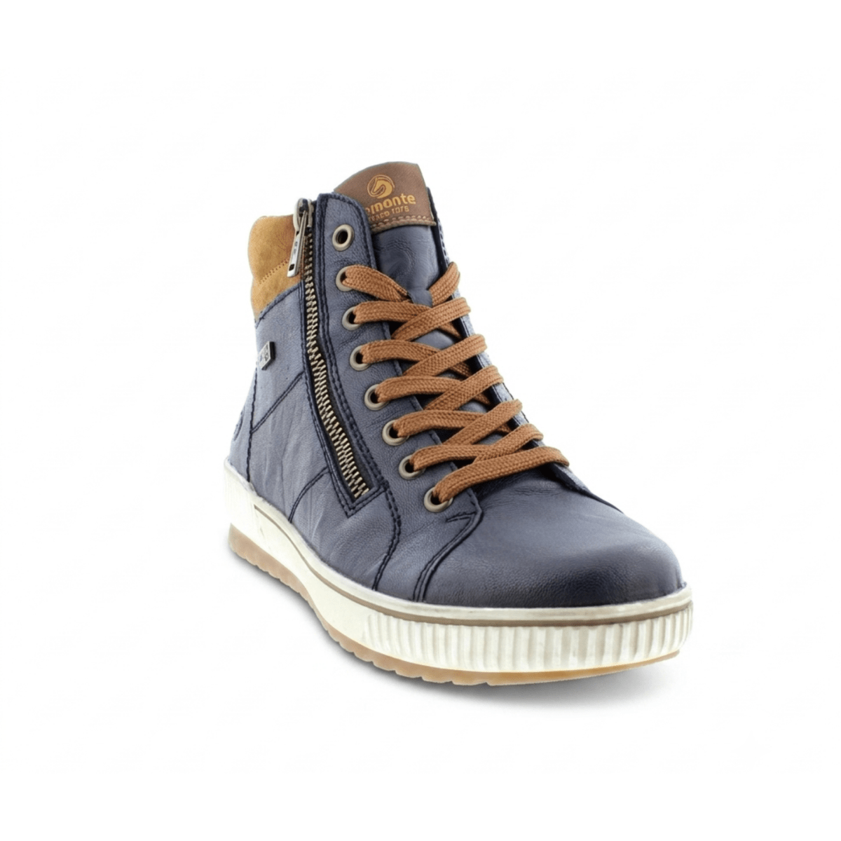 Rieker Women's D0772-16 Navy/Brown Leather Waterproof - 9032793 - Tip Top Shoes of New York
