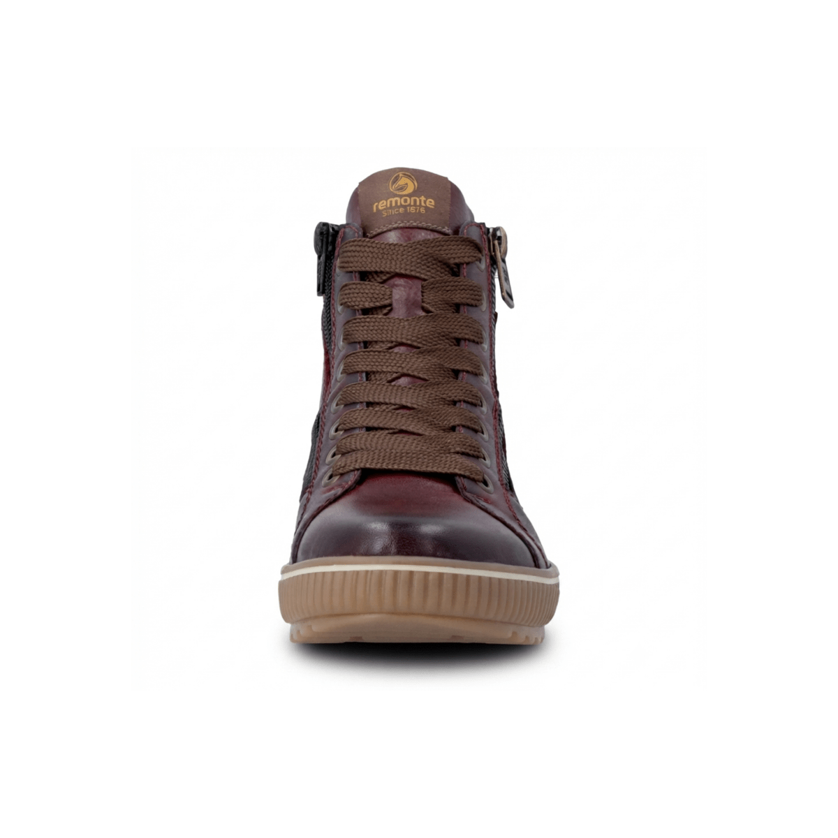 Rieker Women's D0772-37 Tan/Wine Leather Waterproof - 9032803 - Tip Top Shoes of New York