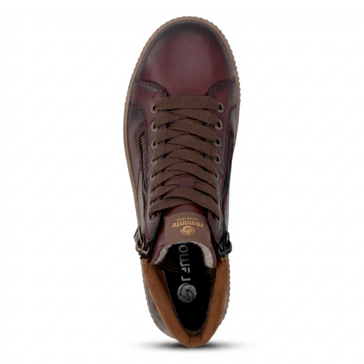 Rieker Women's D0772-37 Tan/Wine Leather Waterproof - 9032803 - Tip Top Shoes of New York