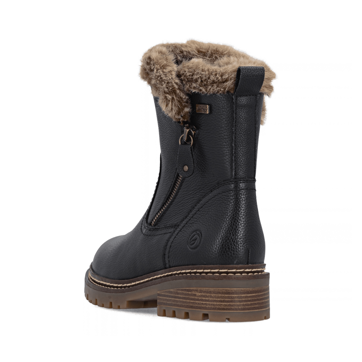 Rieker Women's D0B83-03 Black/Brown Leather Waterproof - 9034541 - Tip Top Shoes of New York