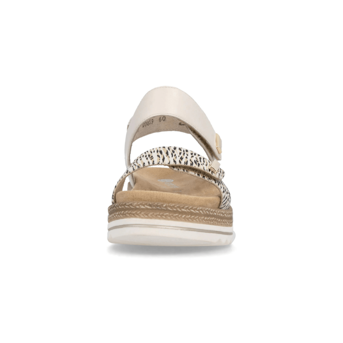 Rieker Women's D0Q59 - 60 Beige/Gold/Striped Leather - 9028321 - Tip Top Shoes of New York