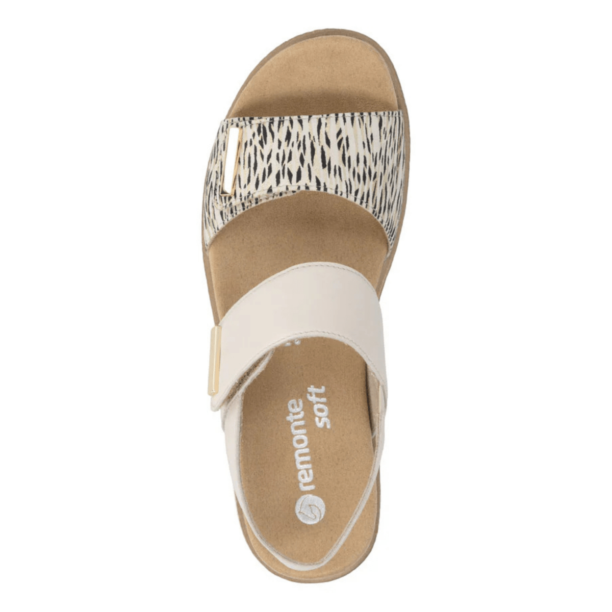 Rieker Women's D0Q59 - 60 Beige/Gold/Striped Leather - 9028321 - Tip Top Shoes of New York