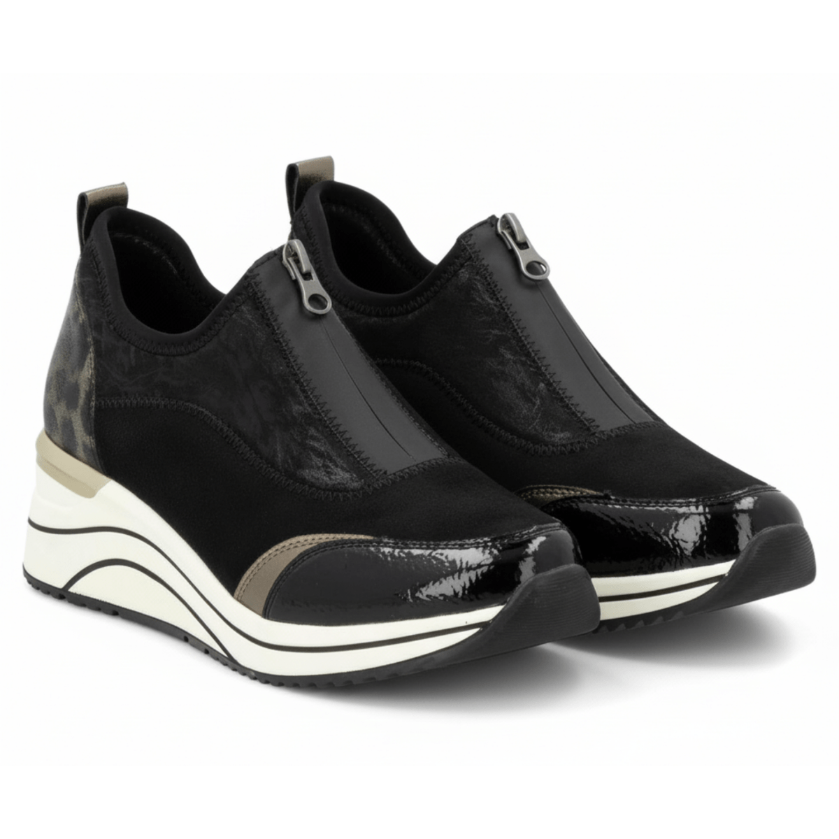 Rieker Women's D0T08 - 02 Black/Bronze - 9016324 - Tip Top Shoes of New York