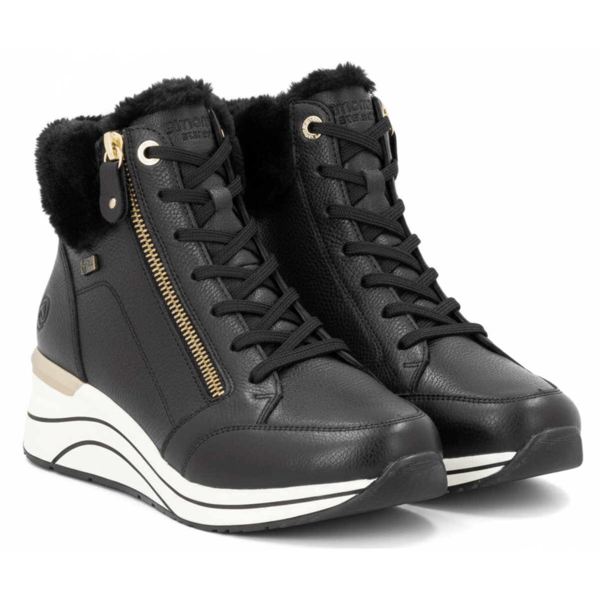 Rieker Women's D0T77 - 02 Eleni Black Leather Waterproof - 9018455 - Tip Top Shoes of New York