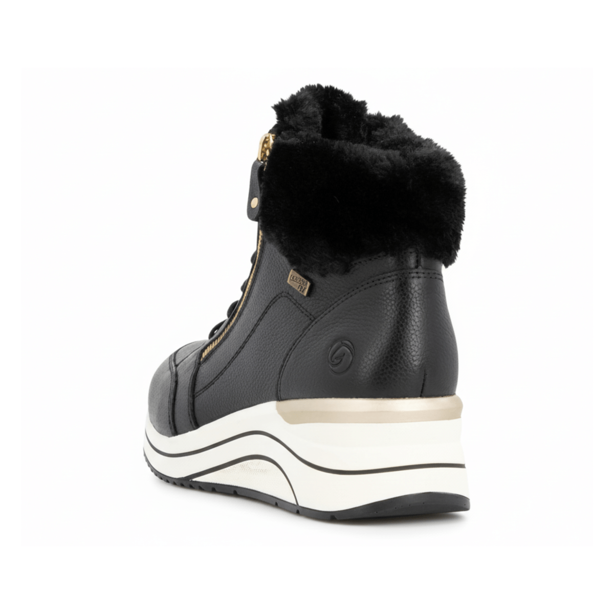 Rieker Women's D0T77 - 02 Eleni Black Leather Waterproof - 9018455 - Tip Top Shoes of New York