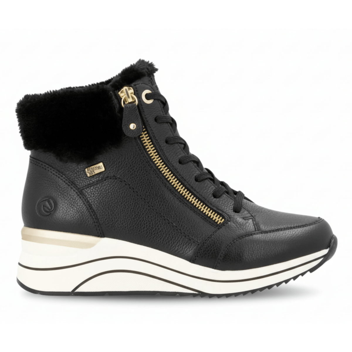 Rieker Women's D0T77 - 02 Eleni Black Leather Waterproof - 9018455 - Tip Top Shoes of New York