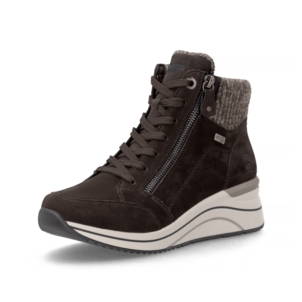 Rieker Women's D0T77-25 Dark Brown/Cream Waterproof - 9034532 - Tip Top Shoes of New York