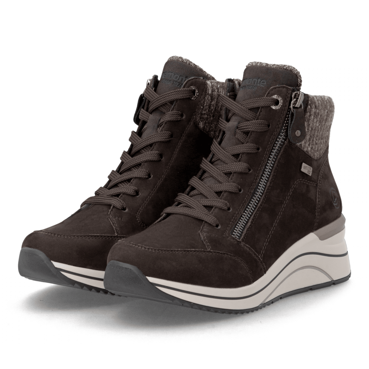 Rieker Women's D0T77-25 Dark Brown/Cream Waterproof - 9034532 - Tip Top Shoes of New York