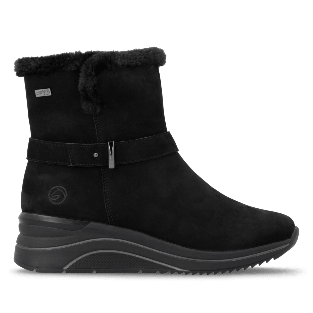 Rieker Women's D0T82-02 Black Suede Waterproof - 9034551 - Tip Top Shoes of New York