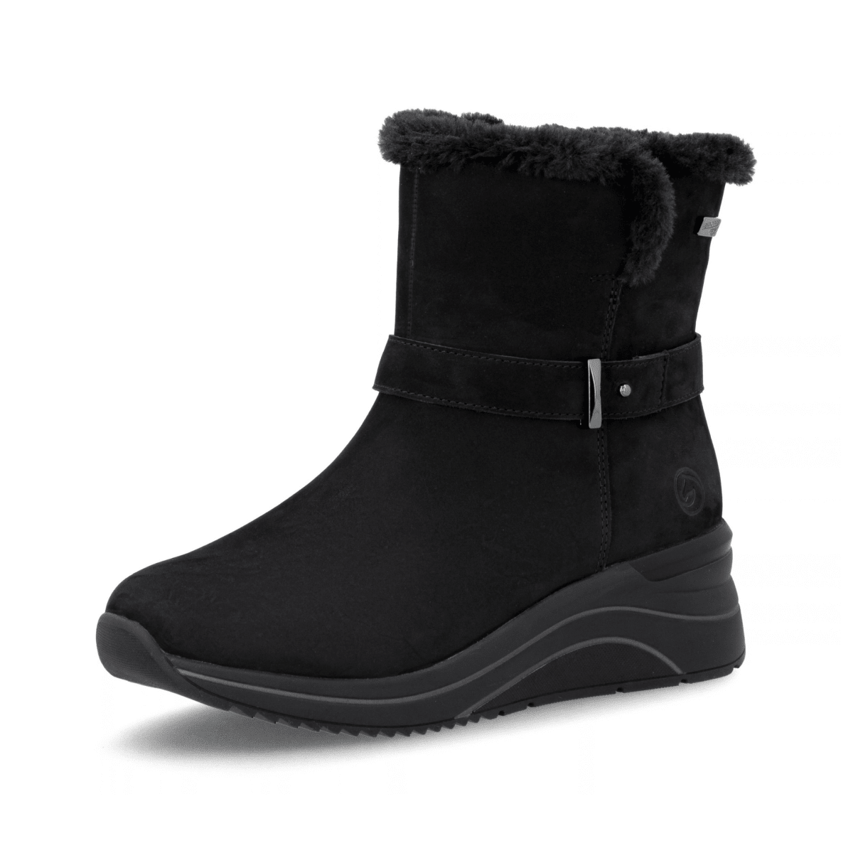 Rieker Women's D0T82-02 Black Suede Waterproof - 9034551 - Tip Top Shoes of New York