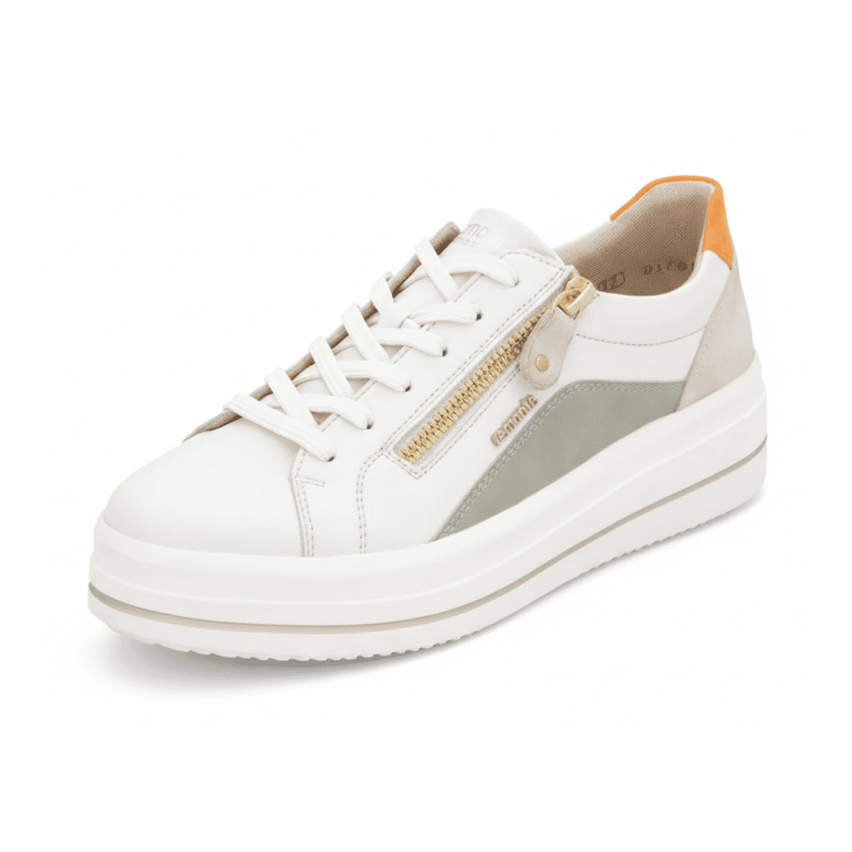 Rieker Women's D1C01 - 81 Julika Off - White/Sage/Shell/Orange Leather - 9028348 - Tip Top Shoes of New York