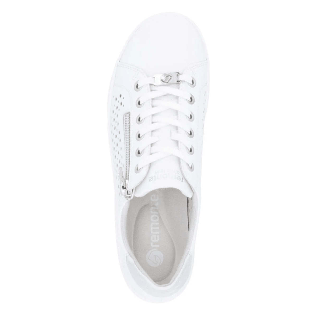 Rieker Women's D1E08 - 80 White Perforated Leather - 9028392 - Tip Top Shoes of New York