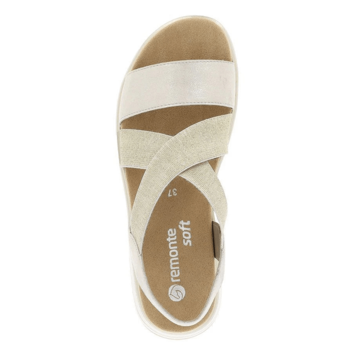 Rieker Women's D1J50 - 90 Jocelyn Shell/Beige/Gold - 9020522 - Tip Top Shoes of New York