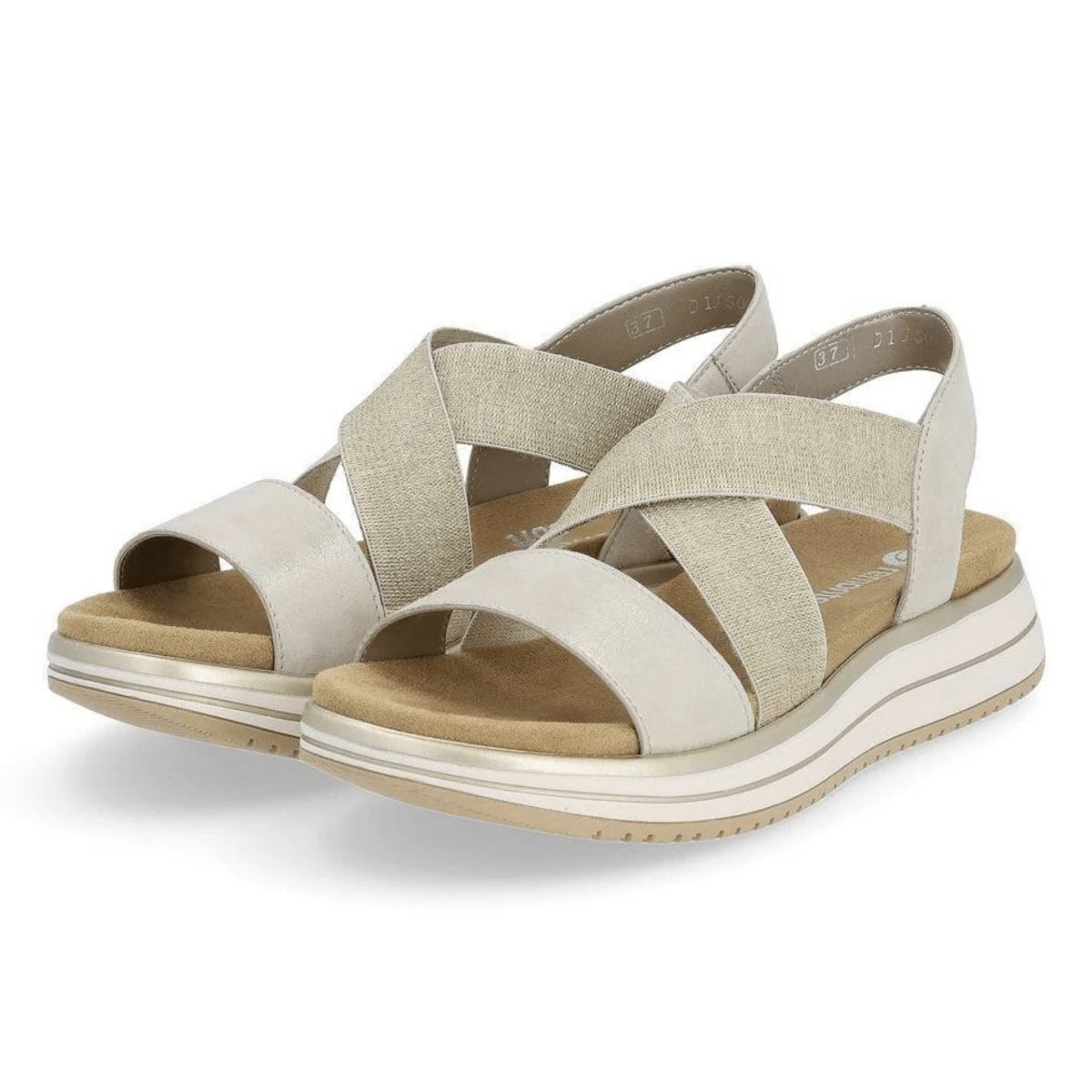 Rieker Women's D1J50 - 90 Jocelyn Shell/Beige/Gold - 9020522 - Tip Top Shoes of New York