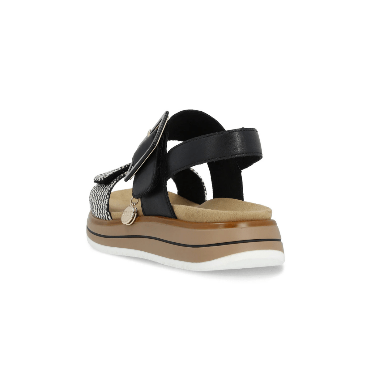 Rieker Women's D1J53 - 02 Jocelyn Black/Cream Leather - 9019382 - Tip Top Shoes of New York