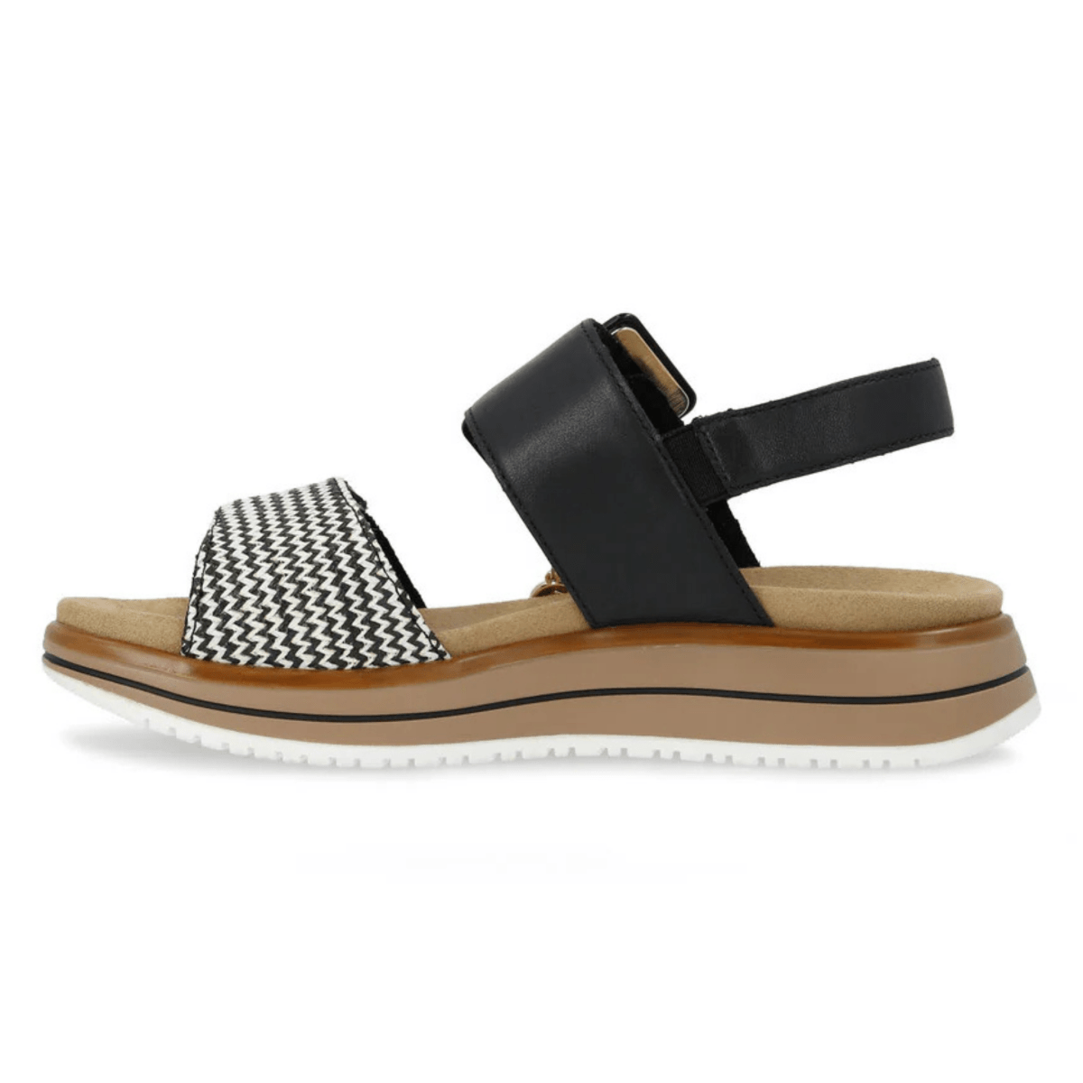 Rieker Women's D1J53 - 02 Jocelyn Black/Cream Leather - 9019382 - Tip Top Shoes of New York