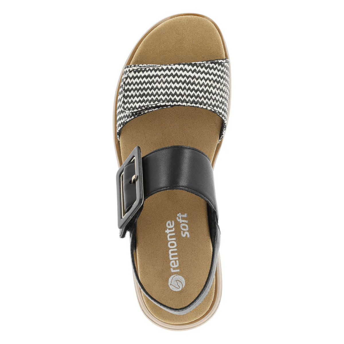 Rieker Women's D1J53 - 02 Jocelyn Black/Cream Leather - 9019382 - Tip Top Shoes of New York