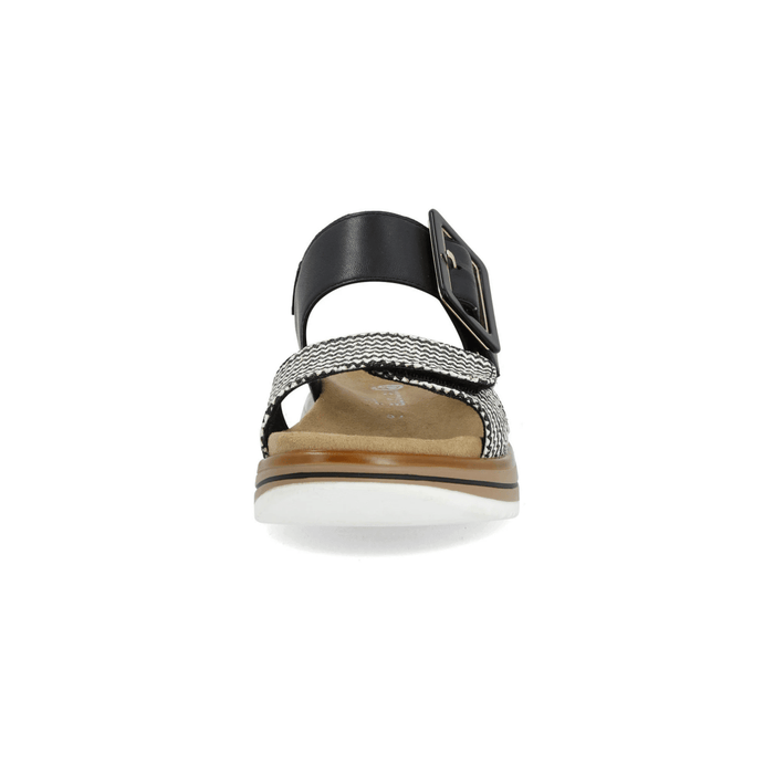 Rieker Women's D1J53 - 02 Jocelyn Black/Cream Leather - 9019382 - Tip Top Shoes of New York