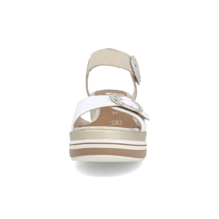 Rieker Women's D1P54 - 80 Sabine White/Pearl Leather - 9020540 - Tip Top Shoes of New York