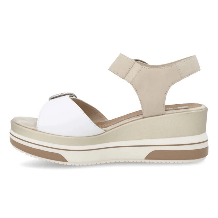 Rieker Women's D1P54 - 80 Sabine White/Pearl Leather - 9020540 - Tip Top Shoes of New York