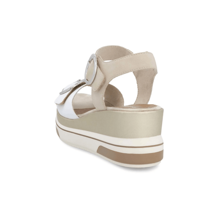 Rieker Women's D1P54 - 80 Sabine White/Pearl Leather - 9020540 - Tip Top Shoes of New York