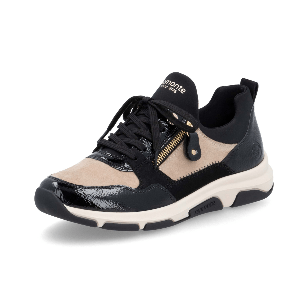 Rieker Women's D1S02 - 04 Black/Bone - 9023710 - Tip Top Shoes of New York