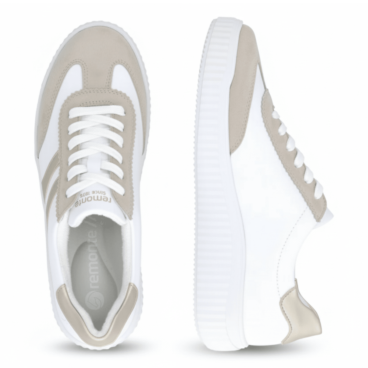 Rieker Women's D3E00 - 80 Gold/White Nubuck - 9028419 - Tip Top Shoes of New York