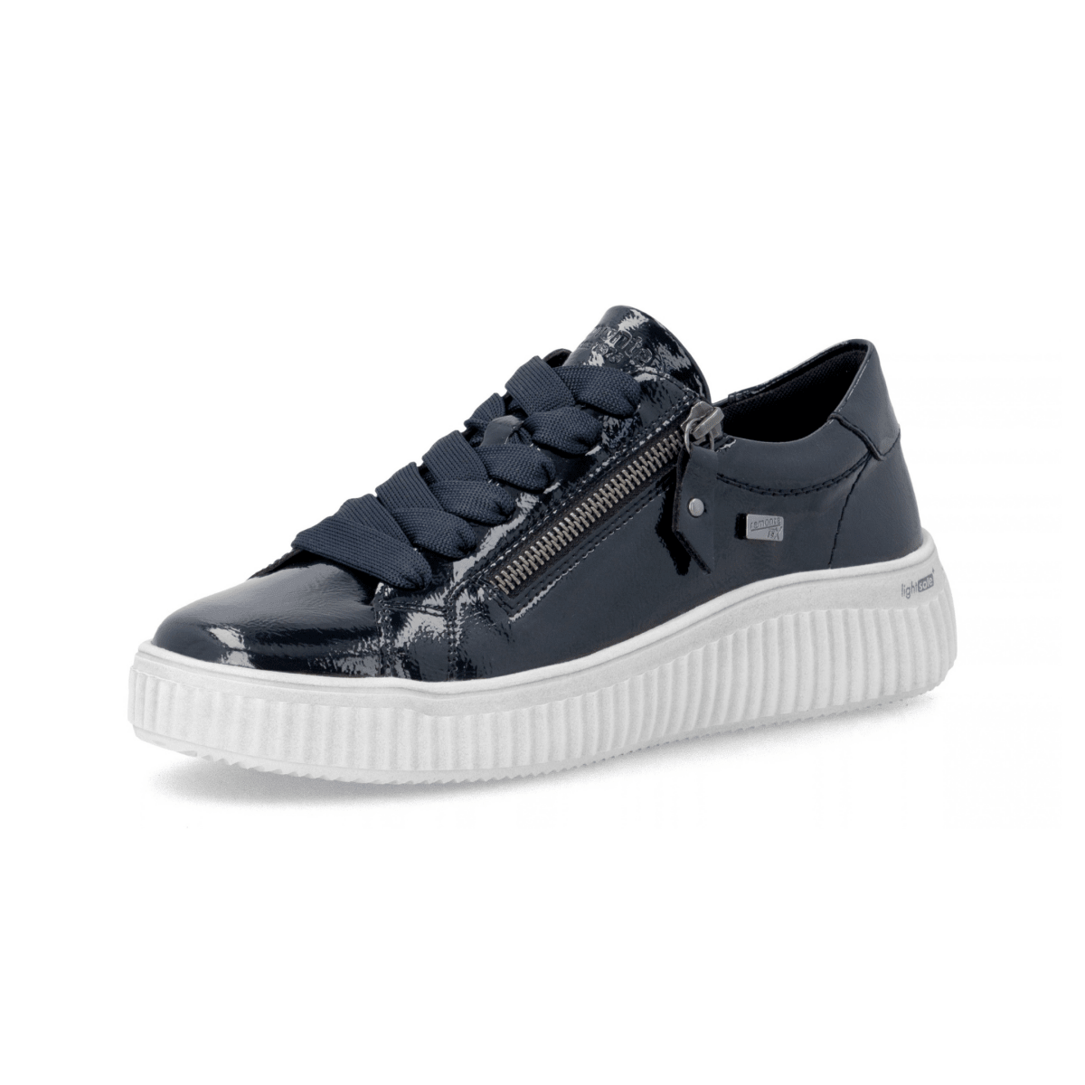 Rieker Women's D3E07-14 Blue/White Patent Waterproof - 9032849 - Tip Top Shoes of New York