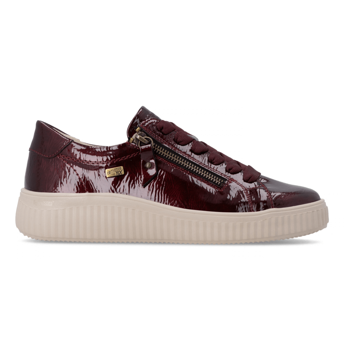 Rieker Women's D3E07-35 Wine/White Patent Waterproof - 9032840 - Tip Top Shoes of New York