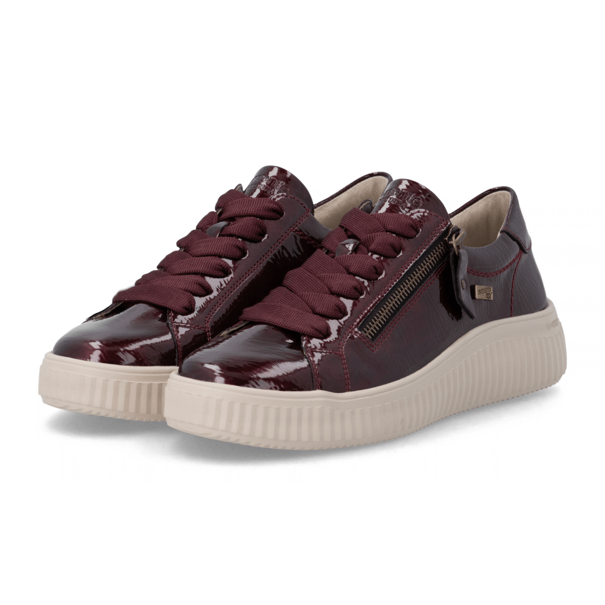 Rieker Women's D3E07-35 Wine/White Patent Waterproof - 9032840 - Tip Top Shoes of New York