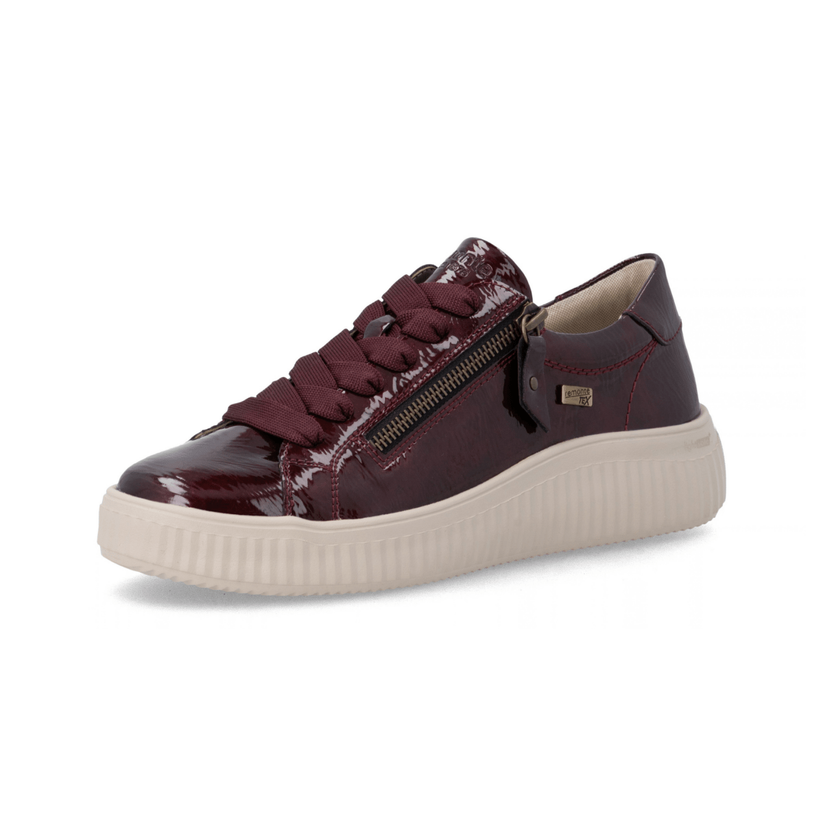 Rieker Women's D3E07-35 Wine/White Patent Waterproof - 9032840 - Tip Top Shoes of New York