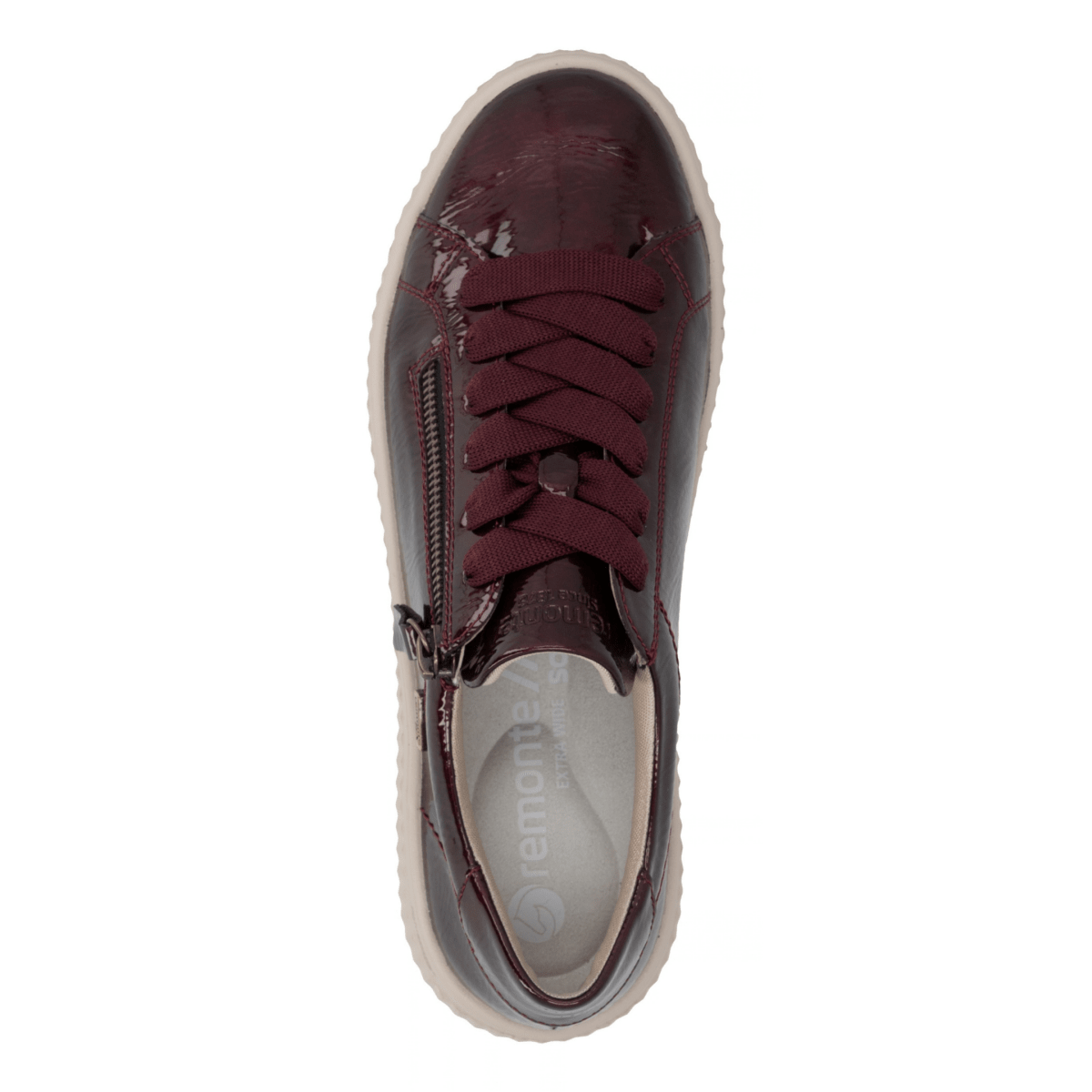 Rieker Women's D3E07-35 Wine/White Patent Waterproof - 9032840 - Tip Top Shoes of New York