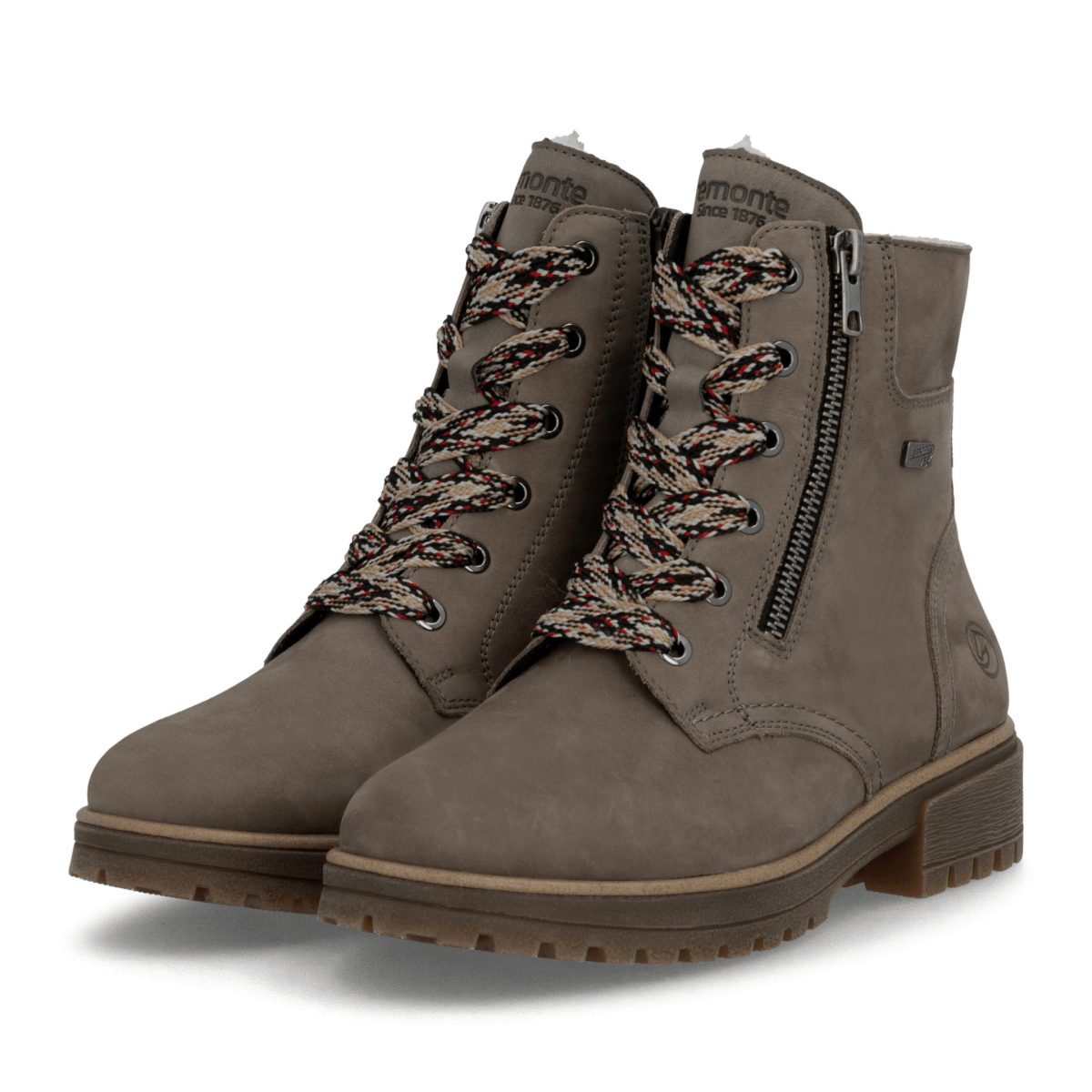 Rieker Women's D3W70-42 Grey/Beige Nubuck Waterproof - 9034602 - Tip Top Shoes of New York