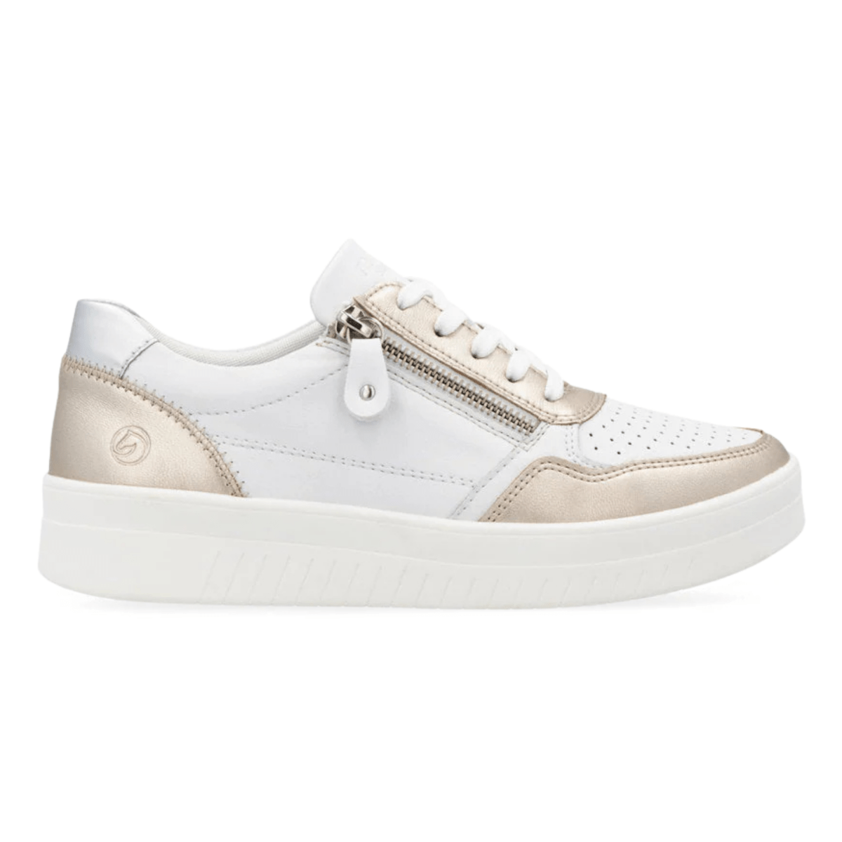 Rieker Women's Kendra D0J05 - 81 Pale Gold/White/Silver - 9019319 - Tip Top Shoes of New York