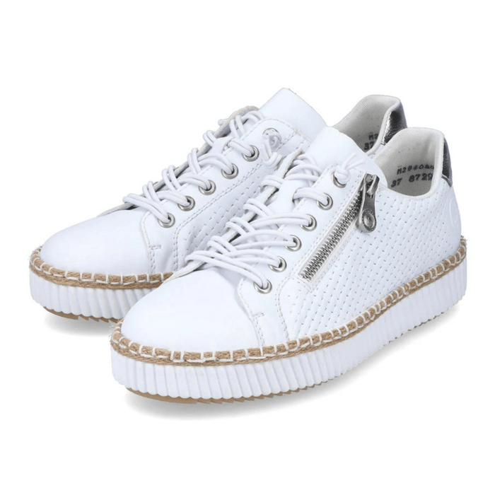 Rieker Women's M2940 - 80 Enya White/Silver - 9019500 - Tip Top Shoes of New York