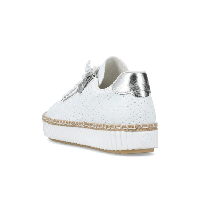 Rieker Women's M2940 - 80 Enya White/Silver - 9019500 - Tip Top Shoes of New York