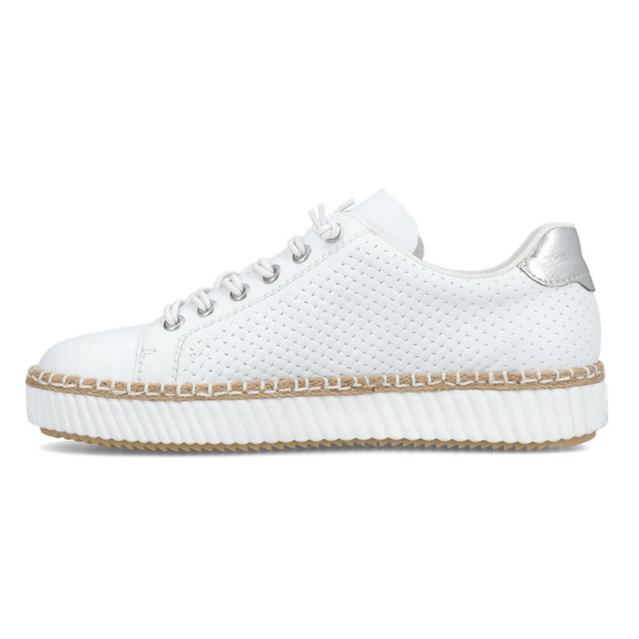 Rieker Women's M2940 - 80 Enya White/Silver - 9019500 - Tip Top Shoes of New York