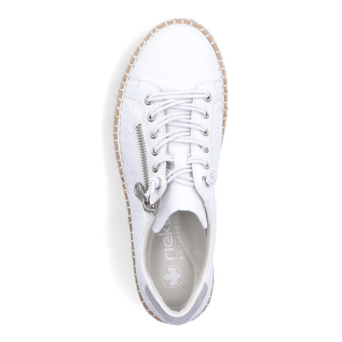 Rieker Women's M2940 - 80 Enya White/Silver - 9019500 - Tip Top Shoes of New York