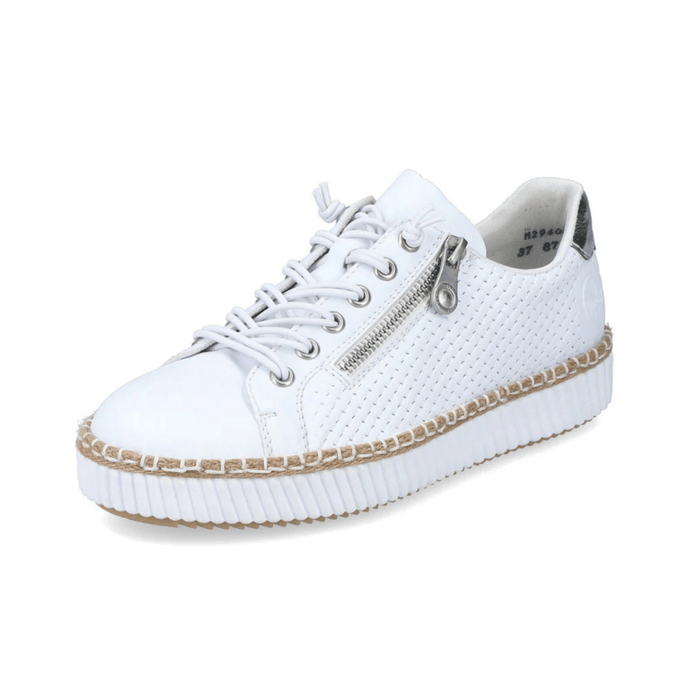 Rieker Women's M2940 - 80 Enya White/Silver - 9019500 - Tip Top Shoes of New York